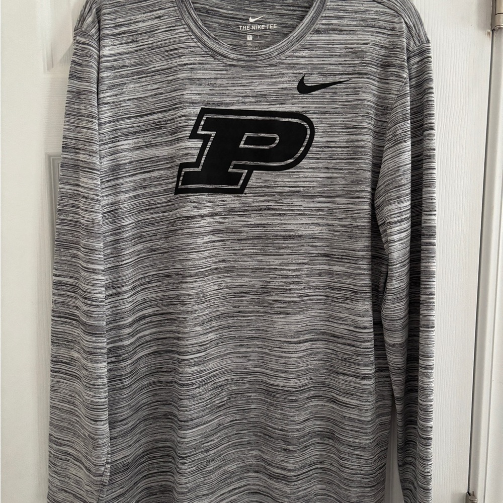 Nike Gray Sweatshirt with Purdue Logo